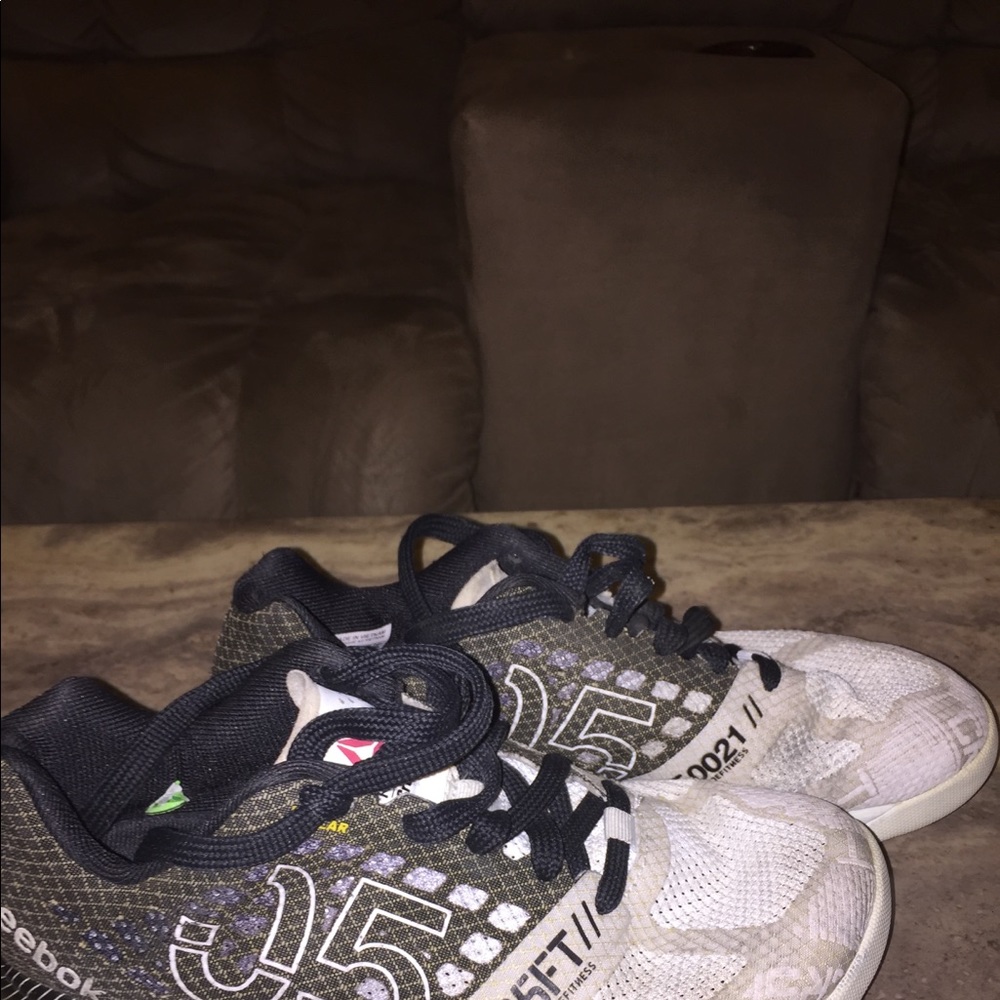 Reebok Crossfit Nano 5 Black White Womens Size 7.5